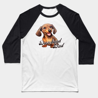 Daschund Dad T-Shirt - Dog Lover Gift, Pet Parent Apparel Baseball T-Shirt